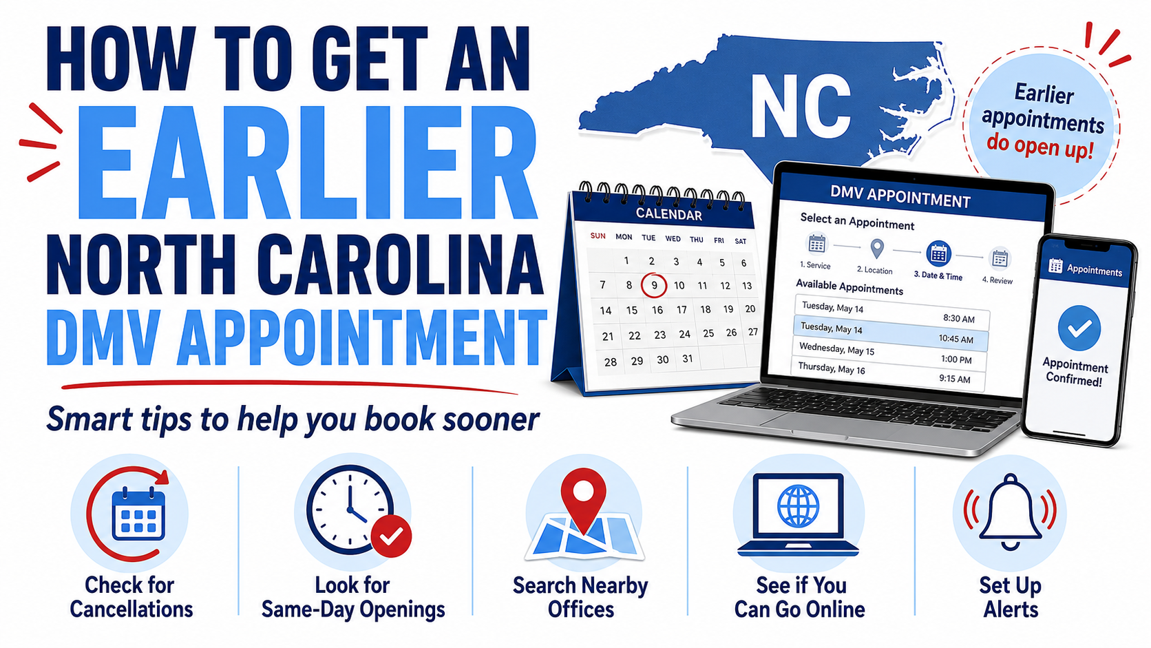 How to Get an Earlier NC DMV Appointment in 2026