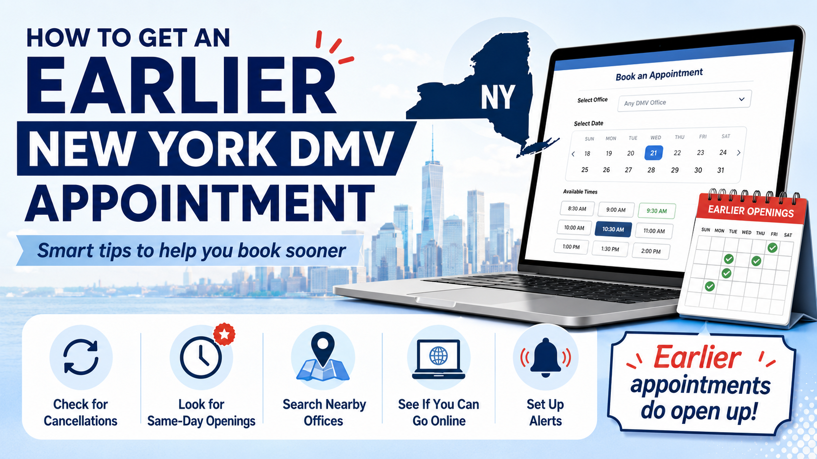 How to Get an Earlier NY DMV Appointment in 2026